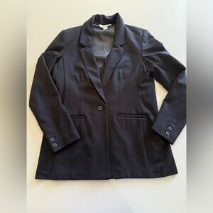 Old Navy-Blazer-Single Button-Black-Classic-Office-Business-Casual-Size S